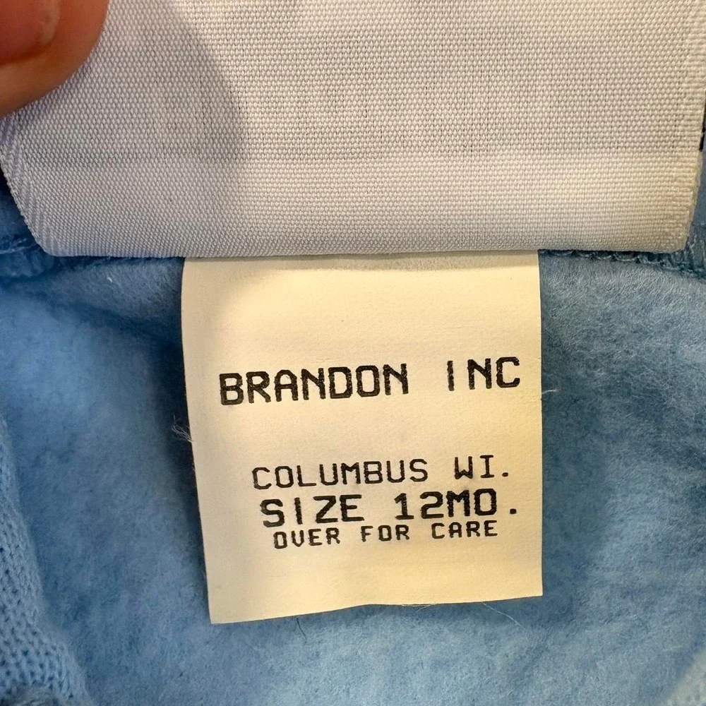 Vintage Y2K UNC North Carolina Baby Hoodie Size 12m Rameses